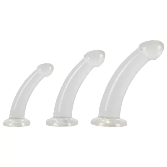 Crystal Clear - anale dildo set - 3-delig - transparant