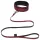 Fifty Shades of Grey - halsband en riem - zwart-rood