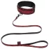 Fifty Shades of Grey - halsband en riem - zwart-rood