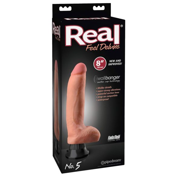 Real Feel Deluxe No.5 - Levensechte Vibrator (Huidtint)