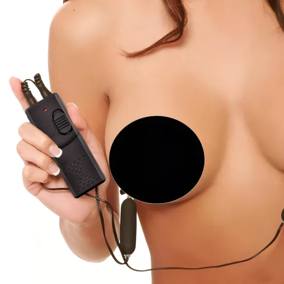 Fetish - vibrerende tepelklemmen - zwart