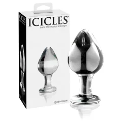 Icicles No. 25 - anale plug - kegelvorm - glas - transparant