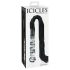Icicles No. 38 - Lederen zweep en glazen dildo (transparant-zwart)