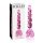 Icicles Nr. 43 - parelachtig, hartvormig glazen dildo (roze)