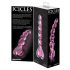 Icicles Nr. 43 - parelachtig, hartvormig glazen dildo (roze)