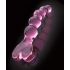 Icicles Nr. 43 - parelachtig, hartvormig glazen dildo (roze)
