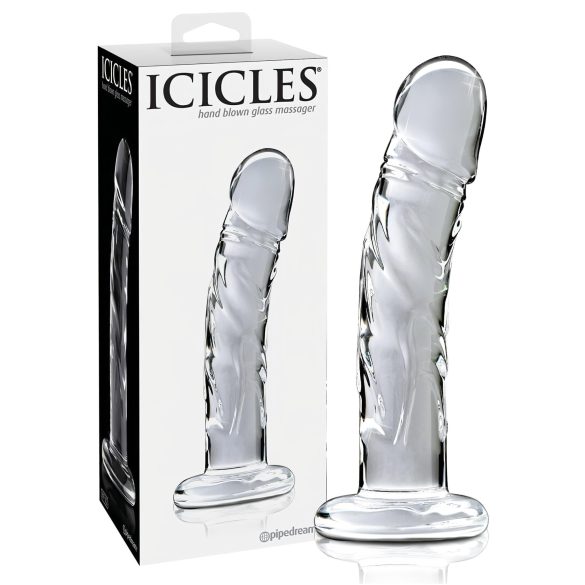 Icicles No. 62 - glazen dildo met penismodel (transparant)