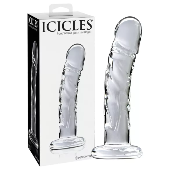Icicles No. 62 - glazen dildo met penisvorm - transparant