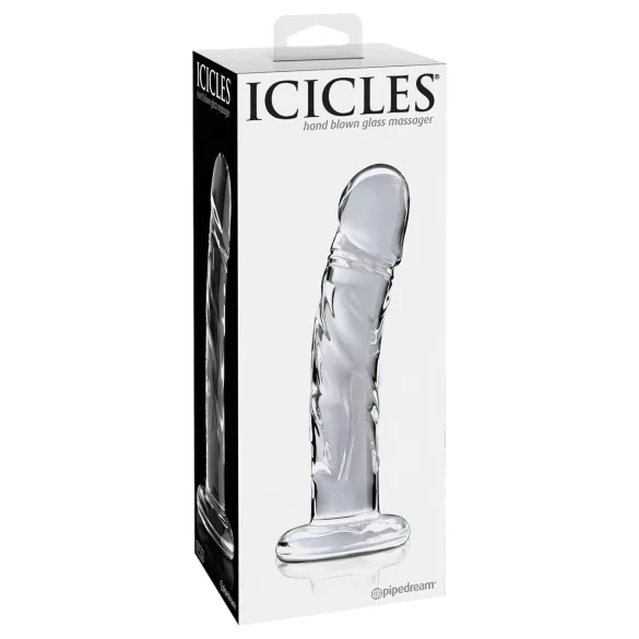 Icicles No. 62 - glazen dildo met penisvorm - transparant