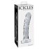 Icicles No. 62 - glazen dildo met penismodel (transparant)
