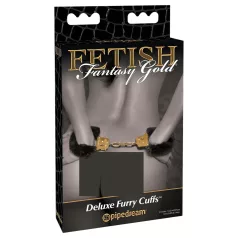 Pipedream Fetish Fantasy Gold - pluche handboeien - zwart