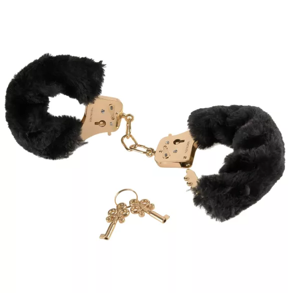 Pipedream Fetish Fantasy Gold - pluche handboeien - zwart