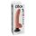 King Cock 9 - buigzame zuignap vibrator (26 cm) - natuurlijk