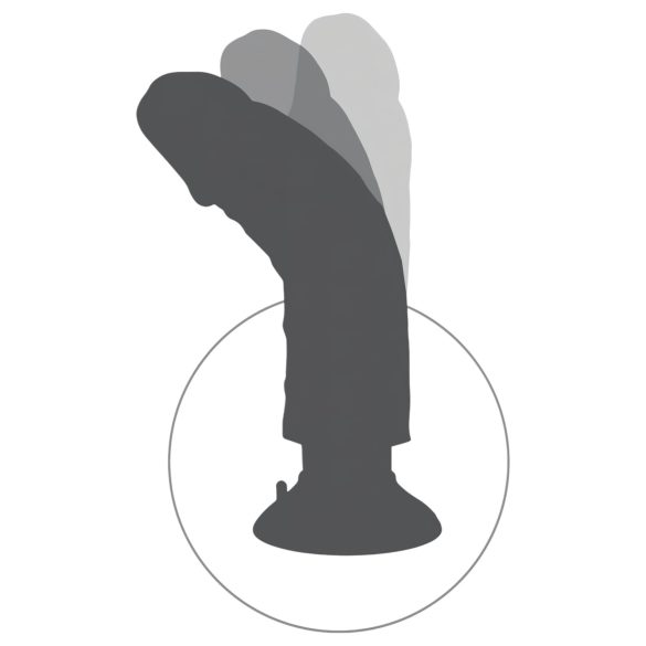 King Cock 9 - buigzame zuignap vibrator (26cm) - naturel