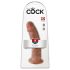 King Cock 9 - zuignap dildo (23cm) - donker natuurlijk
