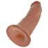 King Cock 9 - zuignap dildo (23cm) - donker natuurlijk