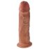King Cock 10 - grote dildo met zuignap (25cm) - donker huidkleurig