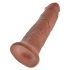 King Cock 10 - grote dildo met zuignap (25cm) - donker huidkleurig