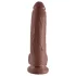 King Cock 9 - dildo met zuignap en ballen - bruin 23cm
