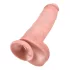 King Cock 11 - dildo met zuignap en ballen - huidkleur - 28cm