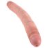 King Cock 12 Slim - levensechte dubbele dildo (31 cm) - natuurkleur