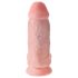King Cock 9 Chubby - zuignap dildo met balzak (23 cm) - natuurlijk