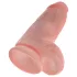 King Cock - realistische dildo met zuignap en ballen - 23cm - huidskleur