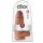 King Cock 9 Chubby - zuignap dildo (23 cm) - donker naturel