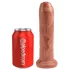 King Cock - realistische dildo - 18 cm - donker natuur