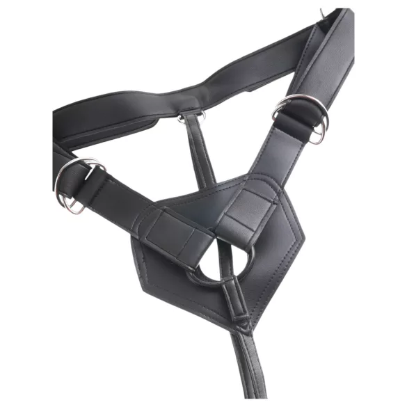 King Cock 7 - strap-on dildo met harnas - zwart