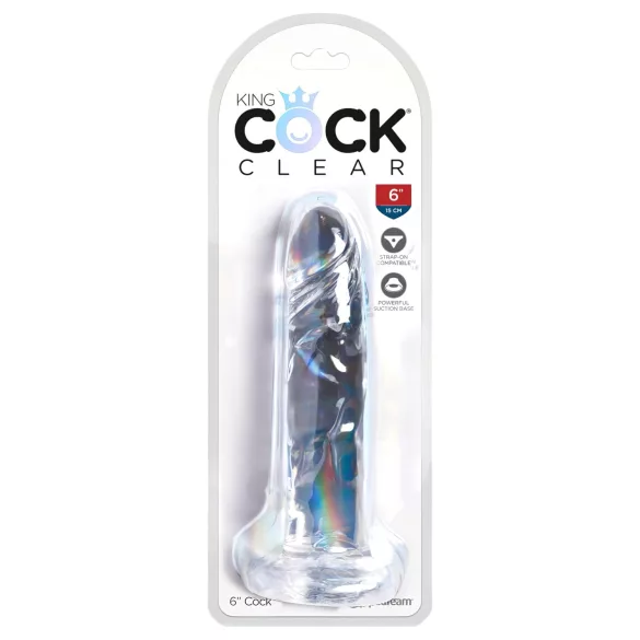 King Cock Clear 6 - dildo met zuignap (17,8 cm)