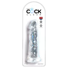   King Cock Clear 8 - grote dildo met zuignap - transparant - 20cm