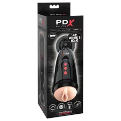   PDX Elite Dirty Talk - vibrerende kunstvagina‑masturbator (zwart)