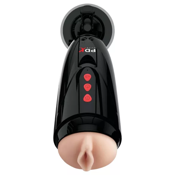 PDX Elite Dirty Talk - vibrerende kunstvagina‑masturbator (zwart)