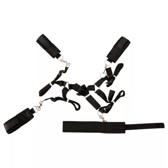Fetish Fantasy - boeien set voor bed - verstelbaar - zwart