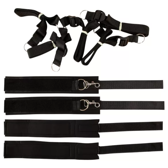 Fetish Fantasy - boeien set voor bed - verstelbaar - zwart