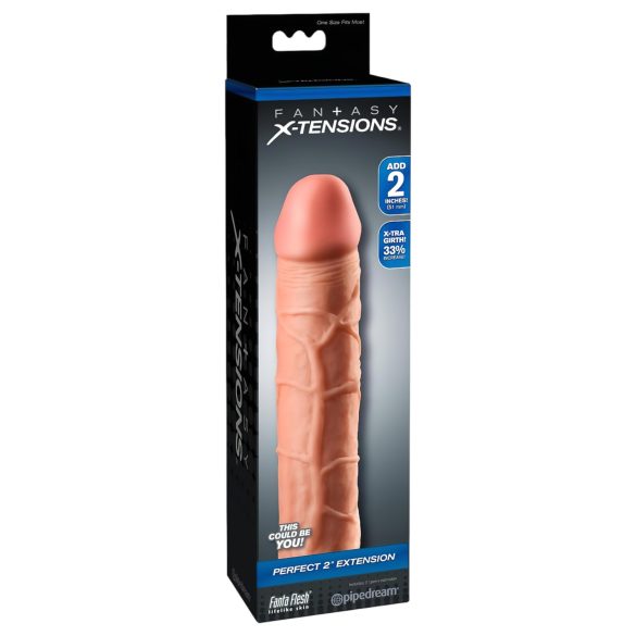 X-TENSION Perfect 2 - levensecht penismantel (20,3cm) - naturel
