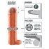 X-TENSION Perfect 1 - penis sleeve met vibratiering (17,7 cm) - natuurlijk