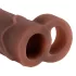 X-TENSION Perfect 2 - penis sleeve met ring - 19cm - donker huidskleur