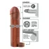X-TENSION Perfect 2 - penis sleeve met ring - 19cm - donker huidskleur