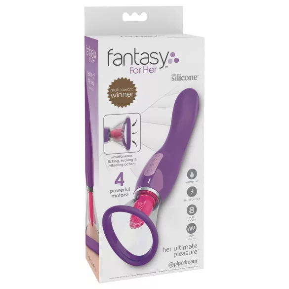 Pipedream - Fantasy - oplaadbare 3-in-1 likmachine (paars)