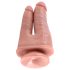 King Cock Dubbele Penetrator - levensechte dubbele dildo (natuurlijk)