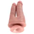 King Cock - dubbel dildo voor dubbele penetratie - realistisch - huidskleur