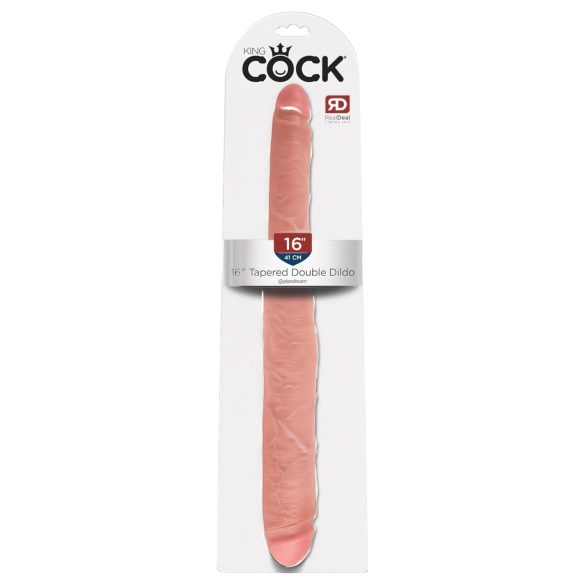 King Cock 16 Tapered - levensechte dubbele dildo (41cm) - neutraal