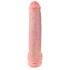 King Cock 15 - zuignap, met ballen dildo (38cm) - naturel