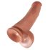 King Cock 15 - gigantische dildo (38 cm) - donker natuurkleurig