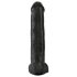 King Cock 15 - zuignap dildo met balzak (38 cm) - zwart