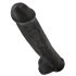 King Cock 15 - zuignap dildo met balzak (38 cm) - zwart