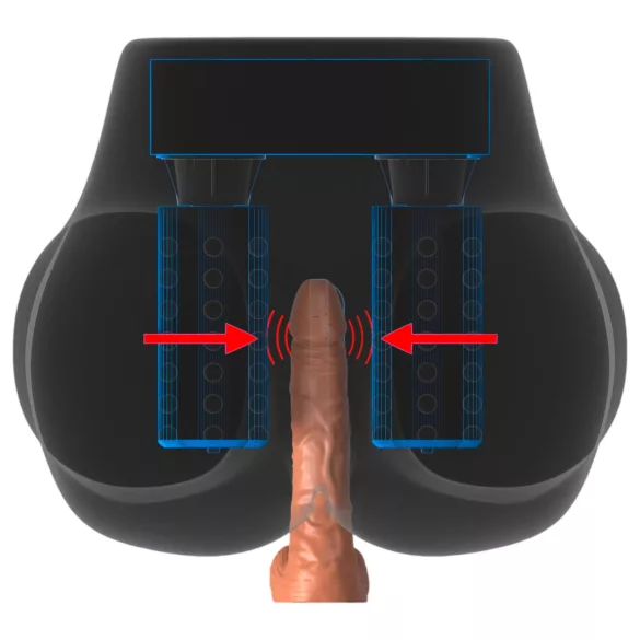 PDX Elite Milk Me Silly - vibrerende torso masturbator (natuurlijk)