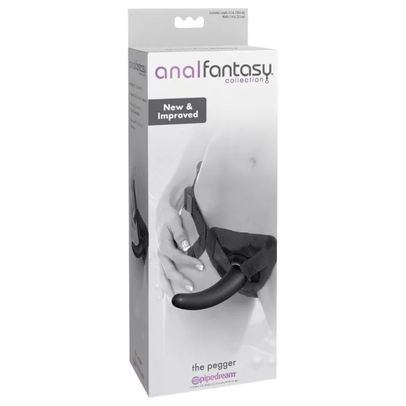 analfantasy The Pegger - strap-on dildo - siliconen - zwart
